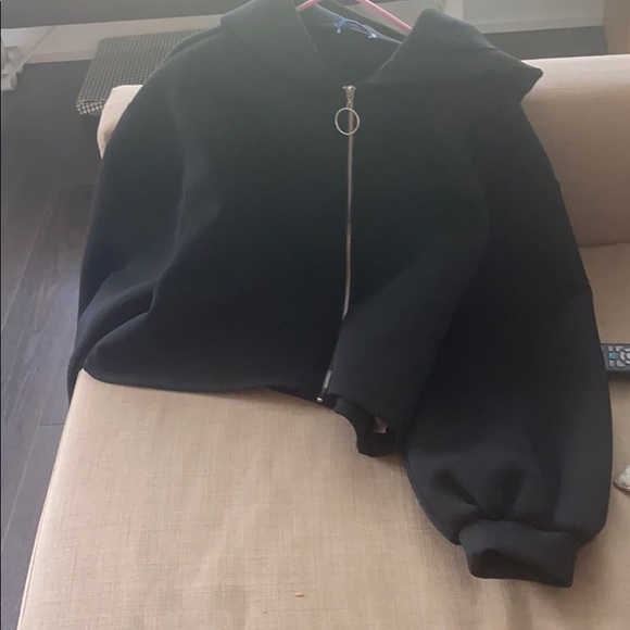 Zara Neoprene zip up hoodie - Picture 3 of 3